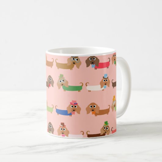 Lustige Dackeln Kaffeetasse (VorderseiteRechts)