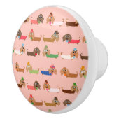 Lustige Dackeln Keramikknauf (Rechts)