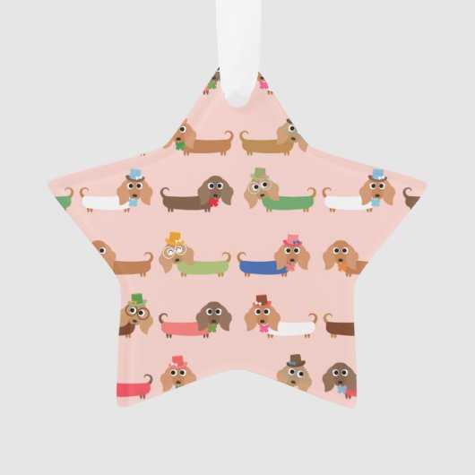 Lustige Dackeln Ornament (Vorderseite)