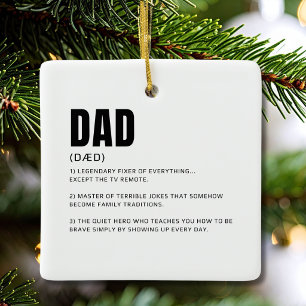 Lustige Dad-Definition Keramikornament