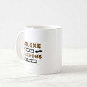 Lustige Dad.exe Running Solutions Kaffeetasse (Vorderseite Links)