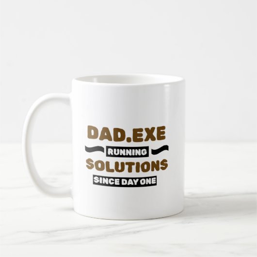 Lustige Dad.exe Running Solutions Kaffeetasse (Links)