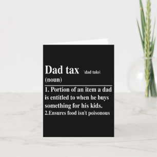 Lustige Dad-Steuer-Definition Daddy Vatertag  Karte