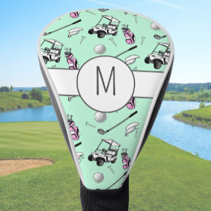 Lustige Dame Golferin Moderne individuelle Monogra Golf Headcover