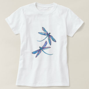 Lustige Damen Grafik T-Shirts Casual Sommer Libell