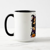 Lustige Damen Halloween Tasse (Links)