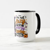 Lustige Damen Halloween Tasse (VorderseiteRechts)