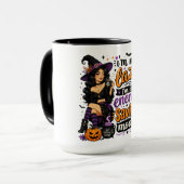 Lustige Damen Halloween Tasse (Vorderseite Links)