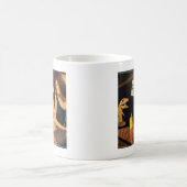 Lustige Damen Nacht mit T-Rex Comic Kaffeetasse (Mittel)