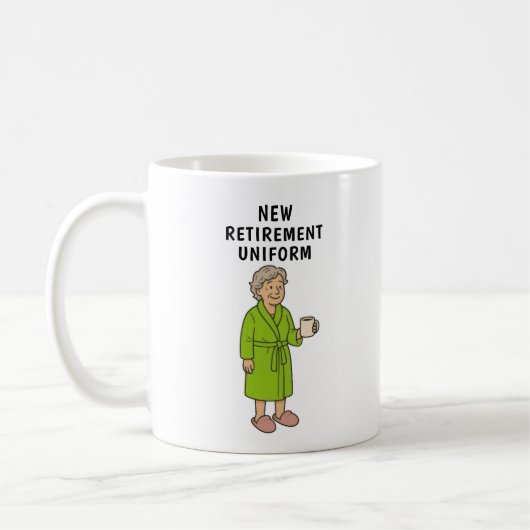 Lustige Damenpensionierung Kaffeetasse (Links)