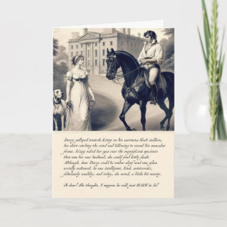 Lustige Darcy Pride und Vorurteil Jane Austen Kart Karte