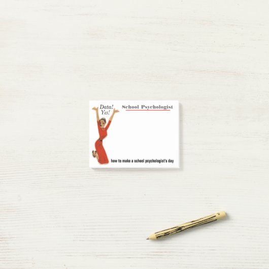 Lustige Daten gefahrene Schulpsychologe-klebrige Post-it Klebezettel (Auf Schreibtisch)