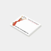 Lustige Daten gefahrene Schulpsychologe-klebrige Post-it Klebezettel (angewinkelt)