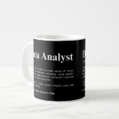 Lustige Datenanalyse-Definition für Datenanalysten Kaffeetasse (Vorderseite Links)