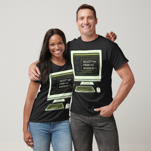 Lustige Datenbank SQL Abfrage Computer Code für Da T-Shirt (Unisex)