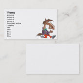 lustige Daumen auf dem nerdigen Pferd Cartoon Visitenkarte (Vorne/Hinten)