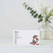 lustige Daumen auf dem nerdigen Pferd Cartoon Visitenkarte (Stehend Vorderseite)