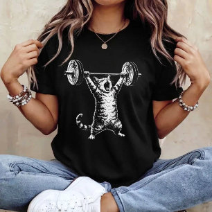 Lustige Deadlift-Katzen-Gym-Workout T-Shirt