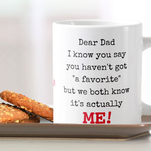 Lustige Dear Dad Schreibmaschine Typografie Jumbo-Tasse