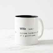 Lustige Definition der Ehefrau Zweifarbige Tasse (VorderseiteRechts)