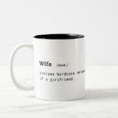 Lustige Definition der Ehefrau Zweifarbige Tasse (Links)