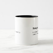 Lustige Definition der Hangry Kaffee-Tasse Zweifarbige Tasse (Mittel)