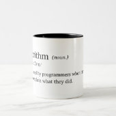 Lustige Definition des Algorithmus Zweifarbige Tasse (Mittel)