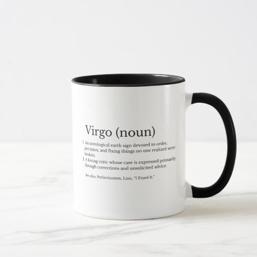 Lustige Definition des astrologischen Sternzeichen Tasse (Rechts)