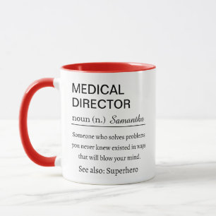 Lustige Definition des Medizinischen Leiters Kaffe Tasse