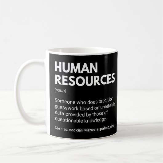 Lustige Definition des Personalmanagers Kaffeetasse (Links)