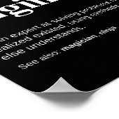 Lustige Definition des Software-Ingenieurs Poster (Ecke)