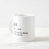 Lustige Definition Edit Kaffeetasse (Vorderseite Links)