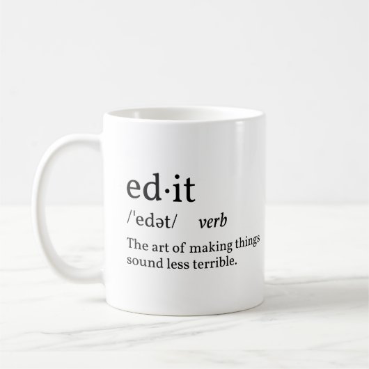 Lustige Definition Edit Kaffeetasse (Links)