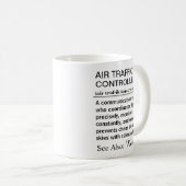Lustige Definition eines Fluglotsen Kaffeetasse (VorderseiteRechts)