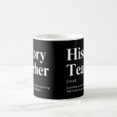 Lustige Definition eines Geschichtslehrers Kaffeetasse (Mittel)