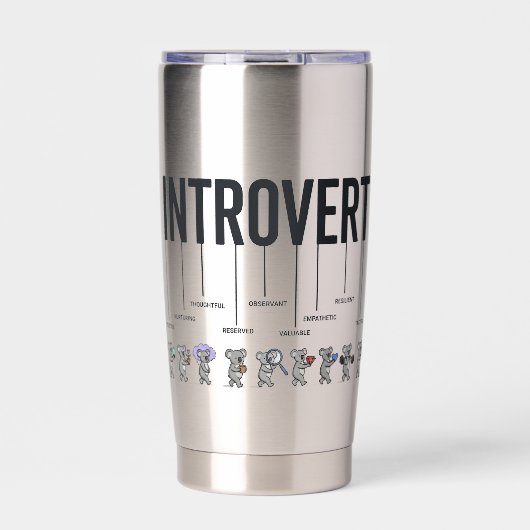 Lustige Definition eines Introvertierten – Ruhige Thermobecher (Vorderseite)