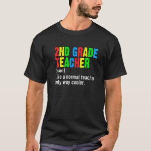 Lustige Definition eines Lehrers der 2. Klasse am T-Shirt