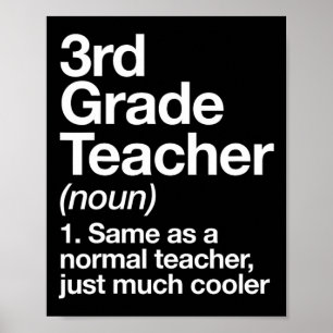 Lustige Definition eines Lehrers der 3. Klasse Zur Poster