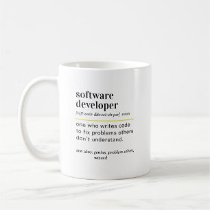 Lustige Definition eines Softwareentwicklers Gesch Kaffeetasse