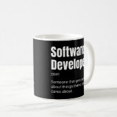 Lustige Definition eines Softwareentwicklers/Progr Kaffeetasse (VorderseiteRechts)