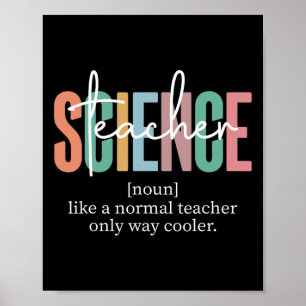 Lustige Definition eines Wissenschaftslehrers für Poster