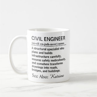 Lustige Definition für Bauingenieur Kaffeetasse