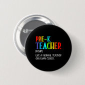Lustige Definition Für Pre-K-Lehrer Zurück Zur Sch Button (Vorne & Hinten)