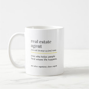 Lustige Definition Geschenk für Immobilienmakler Kaffeetasse