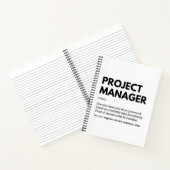 Lustige Definition Projektmanager Notizblock (Innenseite)