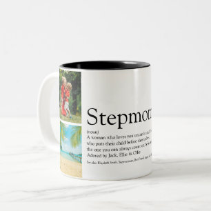 Lustige Definition von Bonus-Mama-Stiefmutter für  Zweifarbige Tasse