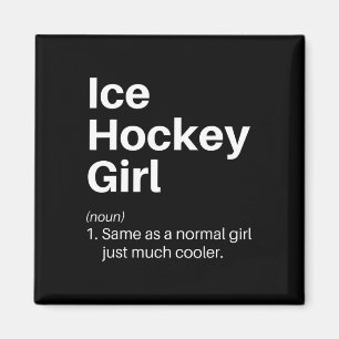 Lustige Definition von Eishockey-Mädchen, Empowerm Magnet