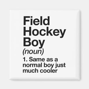 Lustige Definition von Field-Hockey-Jungen, Sport  Magnet
