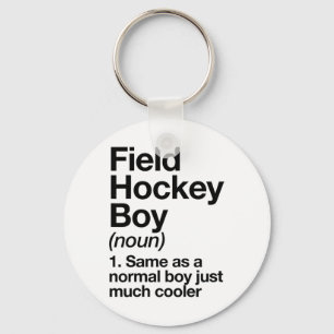 Lustige Definition von Field-Hockey-Jungen, Sport Schlüsselanhänger