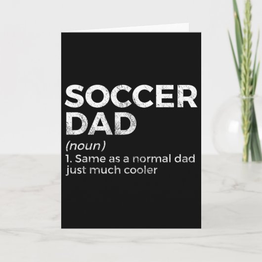 Lustige Definition von Fußball-Vater Karte (Vorderseite)